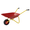 Children's metal wheelbarrow, children's heavy wheelbarrow, metal structure wheelbarrow, steel tray, can be used in gardens, loading leaves, soil