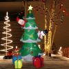 8ft with Snowman Santa Claus 3 Gift Boxes 9 String Lights