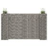 Gabion Planter Silver Steel wire Large Decorative Inlays