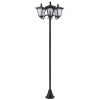 Outdoor Lamp Post Lights, Triple Head Solar Powered Lamp, Street Vintage Solar Post Lamp, for Backyard, Garden Pathway, Driveway, 72 Inches