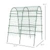 Metal Garden Trellis, Arch Trellis for Climbing Plants Outdoor, A-Frame, with Climbing Net, 57" x 66" x 81", Green
