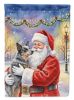 Australian Cattle Dog with Santa Claus Garden Flag Mailbox Decorative Yard Banner Outside Patio Artwork for Flower Beds, Garden Size, Multicolor