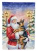 German Shepherd with Santa Claus Garden Flag Mailbox Decorative Yard Banner Outside Patio Artwork for Flower Beds, Garden Size, Multicolor