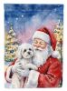 Bichon Frise with Santa Claus Garden Flag Mailbox Decorative Yard Banner Outside Patio Artwork for Flower Beds, Garden Size, Multicolor