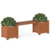 2-in-1 Outdoor Planter & Bench - Solid Wood Build, Waterproof Finish, Perfect for Potted Plants/Flowers/Saplings