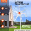 VEVOR 500W Wind Turbine Generator, 12V Wind Turbine Kit, 5-Blade Wind Power Generator with MPPT Controller