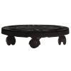 Plant Trolley Set of 2 Black Polypropylene Diameter 11.8 in