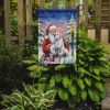 White Boxer with Santa Claus Garden Flag Mailbox Decorative Yard Banner Outside Patio Artwork for Flower Beds, Garden Size, Multicolor