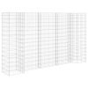 Gabion Planter Silver Steel wire Large Decorative Inlays