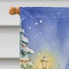 Gray Cat with Santa Claus House Flag Large Porch Sleeve Pole Decorative Outside Yard Banner Artwork Wall Hanging, Polyester, House Size, Multicolor