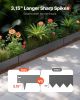 Steel Landscape Edging 5 Packs 39x4in Rust-Resistant Edging Border Dark Gray