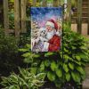 Bichon Frise with Santa Claus Garden Flag Mailbox Decorative Yard Banner Outside Patio Artwork for Flower Beds, Garden Size, Multicolor