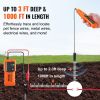 VEVOR Underground Cable Locator, 3 FT Max. Detection Depth, Wire Tracer Break Detector Finder with Earphone