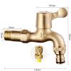 Antique Lengthen Mop Pool Faucet Car Washing Connection Garden Faucet Wall Mounted Brass Single Cold Water Tap