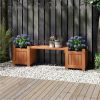 2-in-1 Outdoor Planter & Bench - Solid Wood Build, Waterproof Finish, Perfect for Potted Plants/Flowers/Saplings