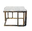 14.5" Granite Marble Black / Gold Plant Stand
