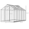 Outsunny Greenhouse for Winter, 10' L x 6' W Walk-In Polycarbonate Greenhouse