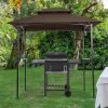 Canopy ONLY!!!--8x5Ft Grill Gazebo Replacement Canopy; Double Tiered BBQ Tent Roof Top Cover