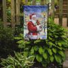 Cavalier Spaniel with Santa Claus Garden Flag Mailbox Decorative Yard Banner Outside Patio Artwork for Flower Beds, Garden Size, Multicolor