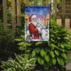 American Eskimo with Santa Claus Garden Flag Mailbox Decorative Yard Banner Outside Patio Artwork for Flower Beds, Garden Size, Multicolor