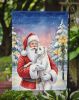 White Boxer with Santa Claus Garden Flag Mailbox Decorative Yard Banner Outside Patio Artwork for Flower Beds, Garden Size, Multicolor