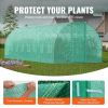 VEVOR Walk-in Tunnel Greenhouse 27.38x9.5x7.38ft Galvanized Frame PE Cover Green