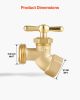 Hose Bibb 1/2" FIP x 3/4" MHT Connection Brass Outdoor Water Faucet Spigot