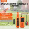 VEVOR Underground Cable Locator, 3 FT Max. Detection Depth, Wire Tracer Break Detector Finder with Earphone
