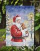 Cavalier Spaniel with Santa Claus Garden Flag Mailbox Decorative Yard Banner Outside Patio Artwork for Flower Beds, Garden Size, Multicolor