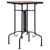 Side Table Terracotta and Black Iron and Ceramic Small Durable