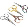 4pcs Plum blossom retro scissors stainless steel household scissors window decoration wool embroidery scissors handmade student office small scissors