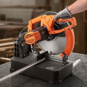 Chop Saw,14'355mm Blade Diameter Cut Off Saw, 2800W 1200RPM Steel Cutting Machine, 0-45' Adjustable Dry Cut Chop Saw, Miter Saw For Cutting Metal (Option: Yellow)