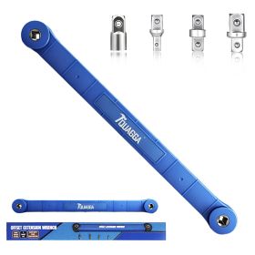 Offset Extension Wrench, Impact Grade Square Drive Adapters For Hard To Reach Fasteners In Tight Spaces 3 Piece Set (Option: Blue)