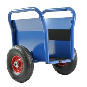 All-terrain Movement With Heavy Panel Cart, Flat Cart, Two Nice Handles, 10 Inch Solid Rubber Tires, Overweight 1000 Pounds, Heavy Duty Drywall A (Color: Blue)
