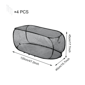 Pop Up Mesh Plant Cover, Plant Protector for Raised Garden & Flower Bed (size: 120*45*40cm/47.2*17.7*15.7inch)