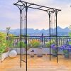 Metal Garden Arch Garden Arbor Trellis Climbing Plants Support Arch Outdoor Arch Wedding Arch Party Events Archway Black
