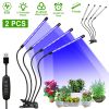 Grow Lights for Indoor Plants, iMounTEK 80W 80 LEDs Plant Lights with Red Blue Full Spectrum 10 Dimmable Level