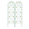 2 Pack Metal Garden Trellis 71" x 19.7" Rustproof Trellis for Climbing Plants Outdoor Flower Support Green