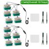 1Set(Overall 5Pcs Trays)/2Set (Overall 10 Trays) Options Seed Starter Tray With Grow Light Humidity Dome Germination Kit with 5-Level Brightness 4 Tim